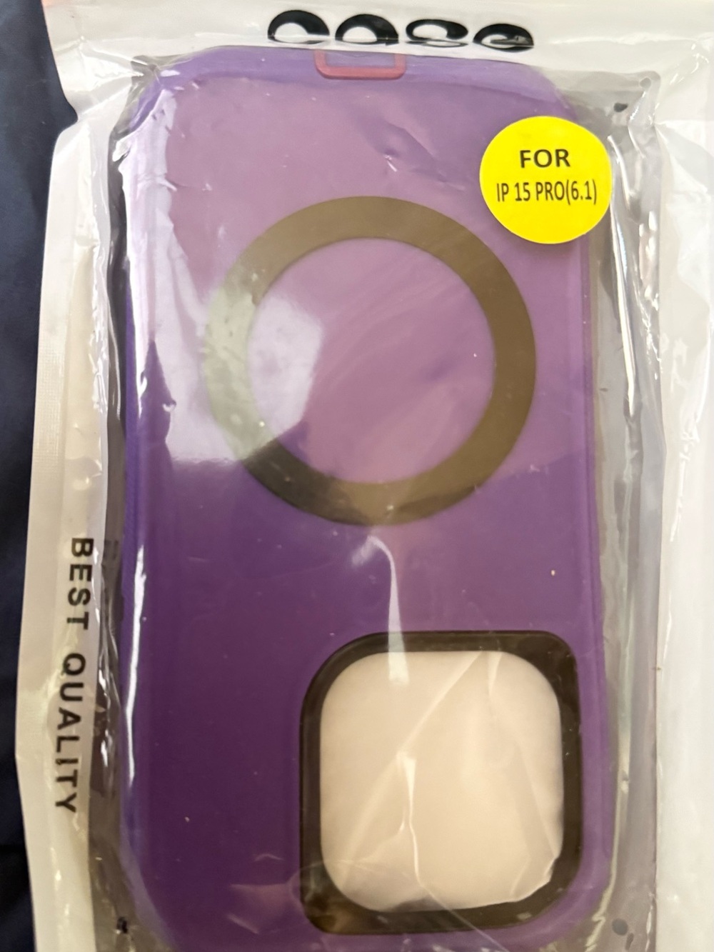 Purple Magnetic-Compatible Phone Case for iPhone 15 Pro (6.1)